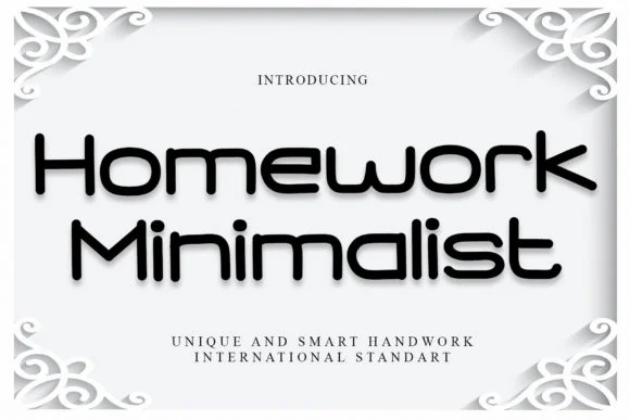 Homework Minimalist Font by GiaLetter — Script Handwritten Font