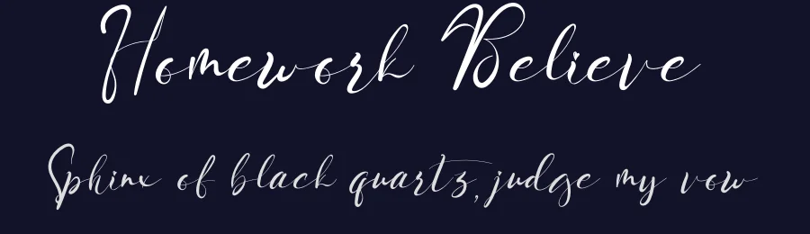 Homework Believe by fhammadiq std — Script Handwritten Font — thumbnail 2