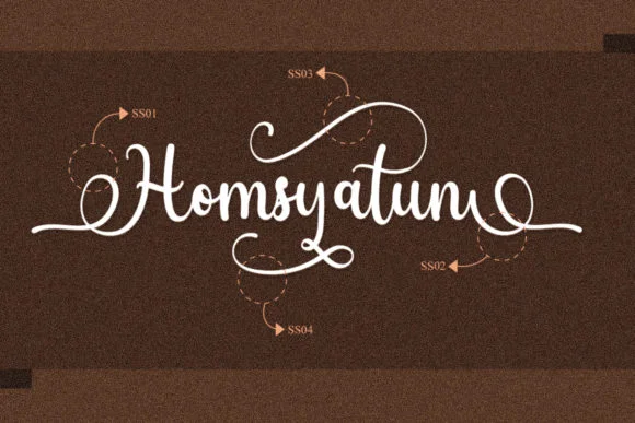 Homsyatun Font by fiqiart — Script Handwritten Font