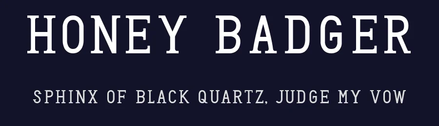 Honey Badger by Zac Neulieb — Serif Font — thumbnail 2
