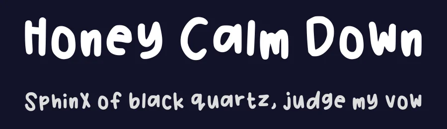 Honey Calm Down by Maria Divina — Script Handwritten Font — thumbnail 2