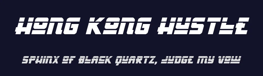Hong Kong Hustle by Iconian Fonts — Decorative Font — thumbnail 2