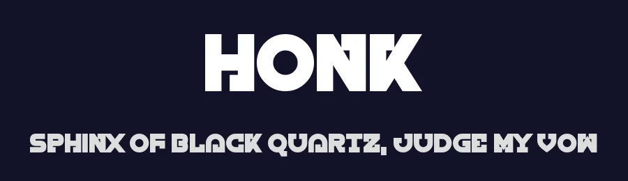 Honk by Chequered Ink — Sans Serif Font — thumbnail 2