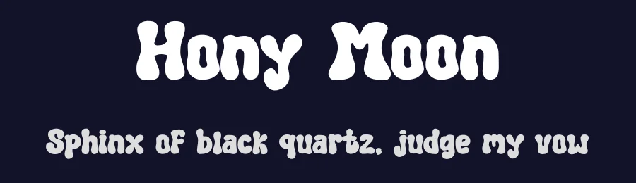 Hony Moon by Muhammad Afif — Decorative Font — thumbnail 2