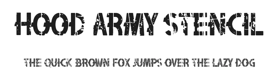 Hood Army Stencil