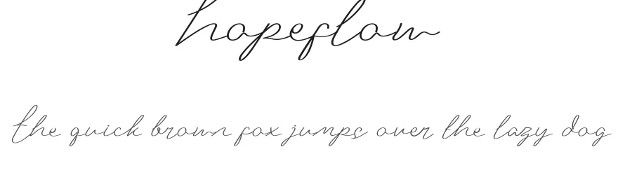 Hopeflow by VinType β Script Handwritten Font