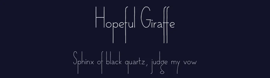 Hopeful Giraffe by JBFoundry — Decorative Font — thumbnail 2