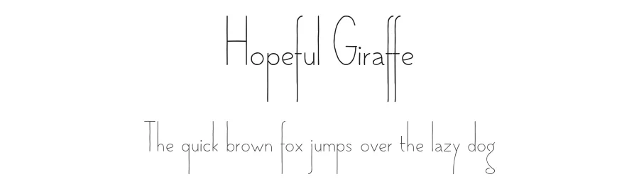 Hopeful Giraffe by JBFoundry β Decorative Font