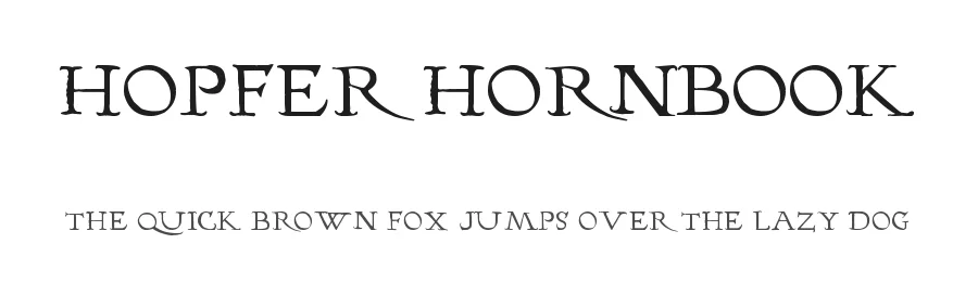 Hopfer Hornbook by Staffan Vilcans — Blackletter Font