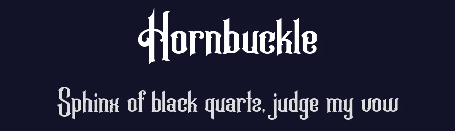 Hornbuckle by ilhamtaro — Decorative Font — thumbnail 2