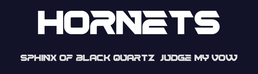 Hornets by Vladimir Nikolic — Display Font — thumbnail 2