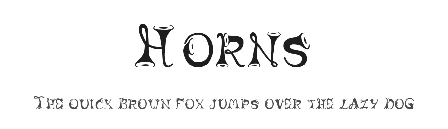 Horns by Matchworks Design Studio — Decorative Font