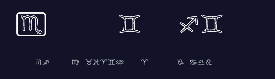 Horoscopicus by Vladimir Nikolic — Dingbats Font — thumbnail 2