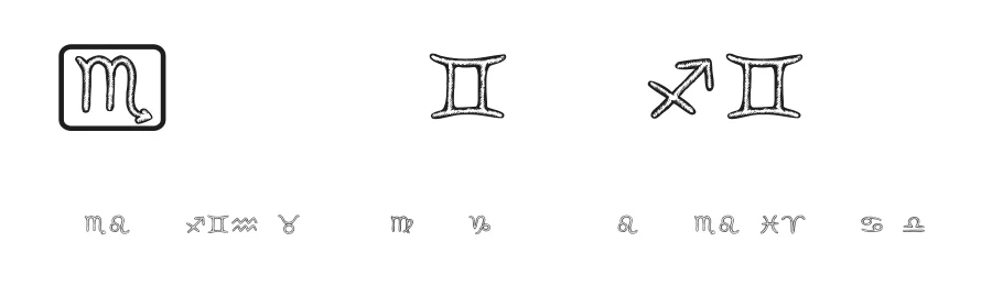 Horoscopicus by Vladimir Nikolic — Dingbats Font