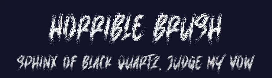 Horrible Brush by Motokiwo — Decorative Font — thumbnail 2