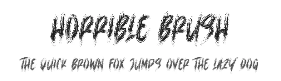 Horrible Brush by Motokiwo — Decorative Font