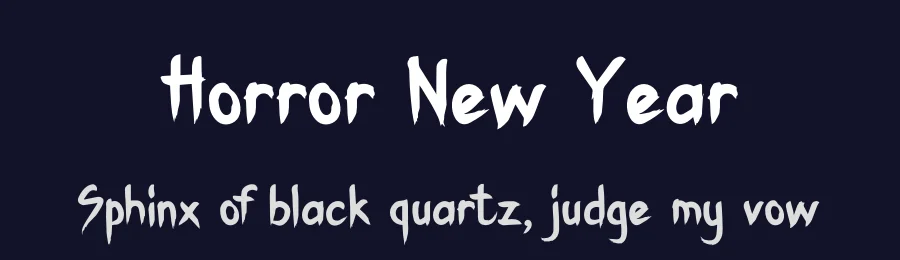 Horror New Year by Studio Hello Good — Decorative Font — thumbnail 2