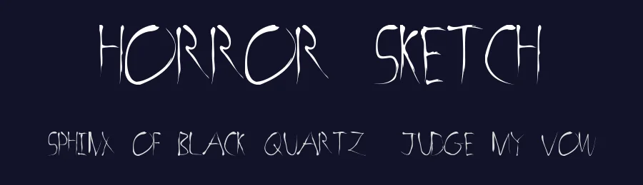Horror Sketch by Foorperif — Decorative Font — thumbnail 2