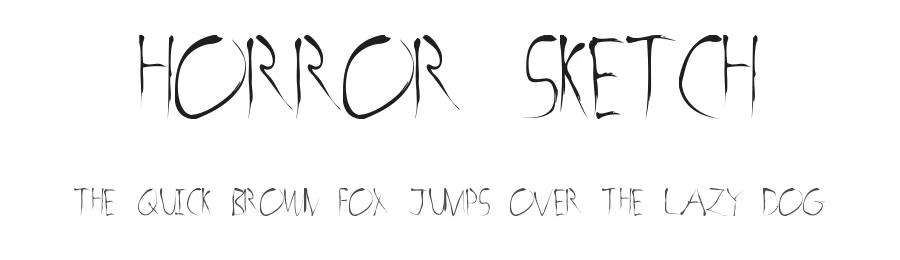 Horror Sketch by Foorperif — Decorative Font