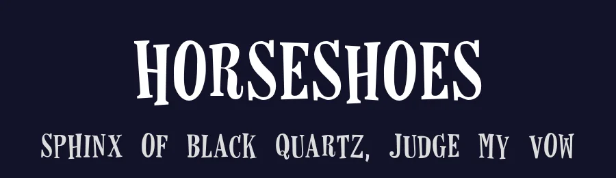 Horseshoes by Lauren Ashpole — Decorative Font — thumbnail 2
