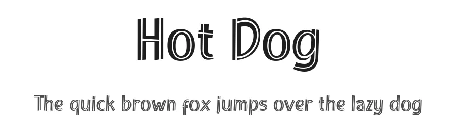 Hot Dog by Toko Laris Djaja β Decorative Font