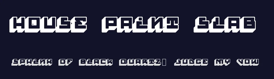 House Paint Slab by Out of Step Font Company — Display Font — thumbnail 2