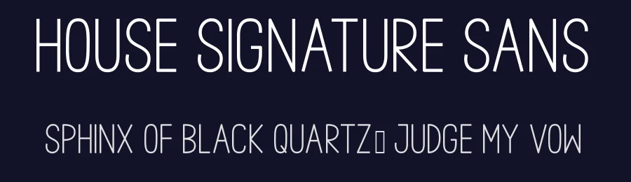 House Signature Sans by AV Type — Sans Serif Font — thumbnail 2