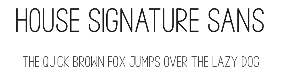 House Signature Sans by AV Type β Sans Serif Font