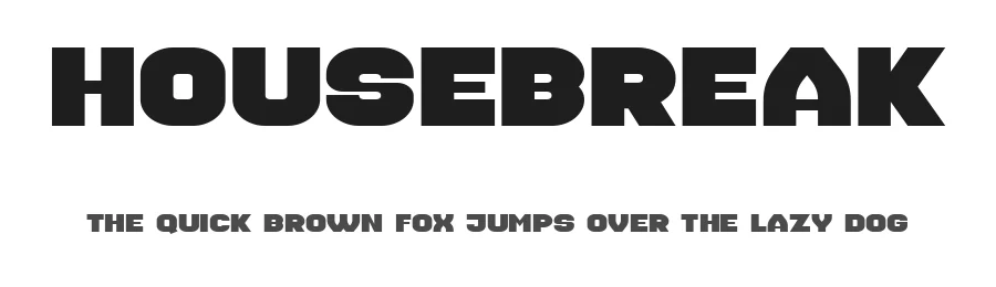 Housebreak by Vladimir Nikolic — Sans Serif Font