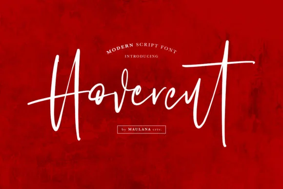 Hovercut Font by Maulana Creative — Script Handwritten Font