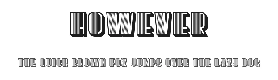 However by Vladimir Nikolic — Decorative Font