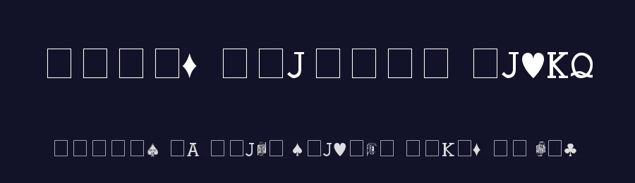 Hoyle Playing Cards by Conexion — Dingbats Font — thumbnail 2