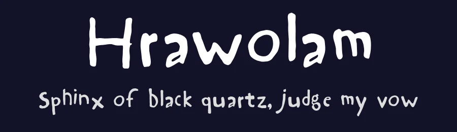 Hrawolam by Bumbayo Font Fabrik — Decorative Font — thumbnail 2