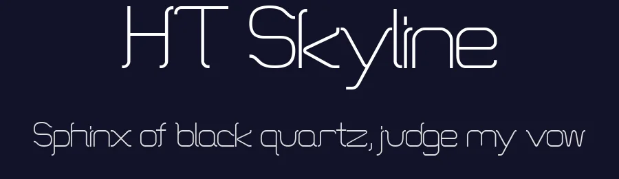 HT Skyline by Ho Tak Lam — Display Font — thumbnail 2