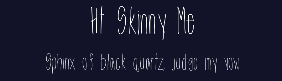 Ht Skinny Me by Holly Trimmer — Script Handwritten Font — thumbnail 2
