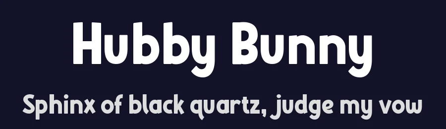 Hubby Bunny by Almarkhatype — Decorative Font — thumbnail 2