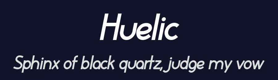 Huelic by Jef Triforce — Sans Serif Font — thumbnail 2