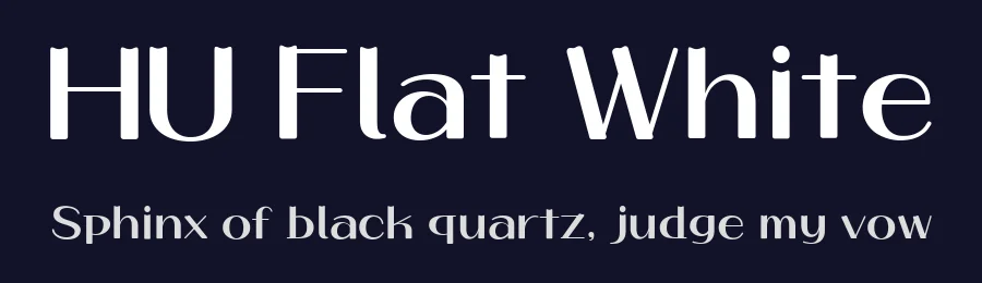 HU Flat White by Heumm Design — Sans Serif Font — thumbnail 2