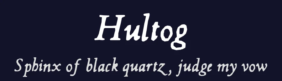 Hultog by Cumberland Fontworks — Decorative Font — thumbnail 2