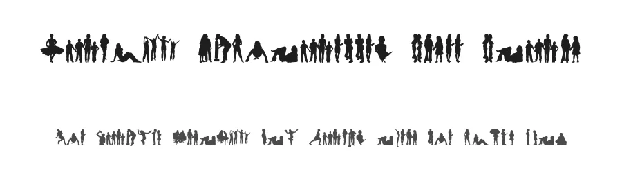 Human Silhouettes Free Four by Intellecta Design — Dingbats Font