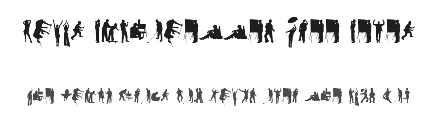 Human Silhouettes Free Seven by Intellecta Design — Dingbats Font