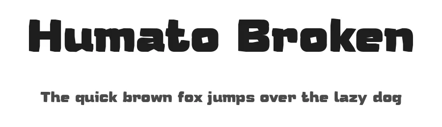 Humato Broken by deFharo β Decorative Font