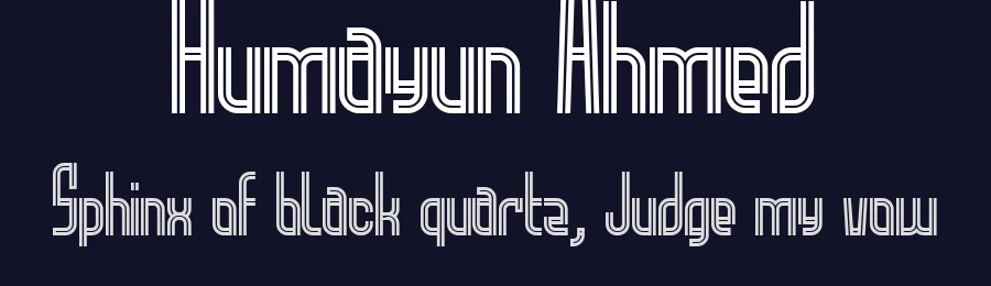 Humayun Ahmed by Mohammad Arafin — Decorative Font — thumbnail 2