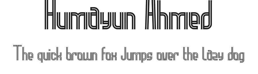 Humayun Ahmed by Mohammad Arafin — Decorative Font