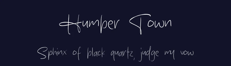 Humber Town by MJType — Script Handwritten Font — thumbnail 2