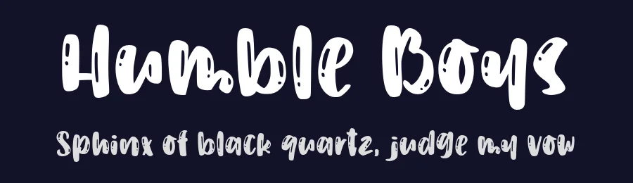 Humble Boys by Abo Daniel Studio — Decorative Font — thumbnail 2