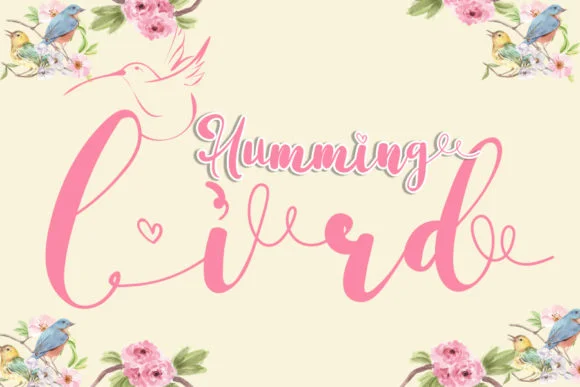 Humming Bird Font by inworkID