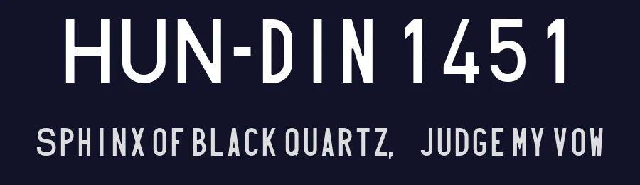 HUN-din 1451 by Daniel Adamko — Sans Serif Font — thumbnail 2
