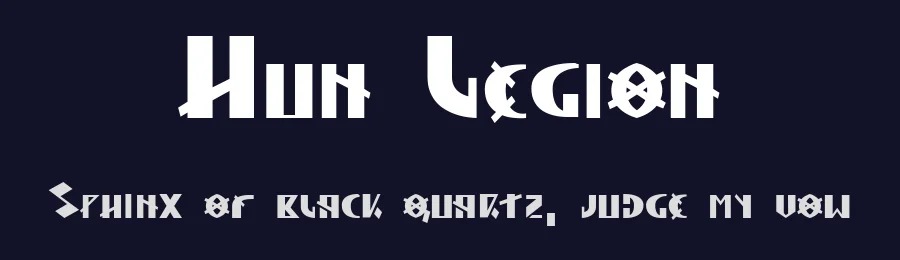 Hun Legion by Roland Huse Design — Decorative Font — thumbnail 2