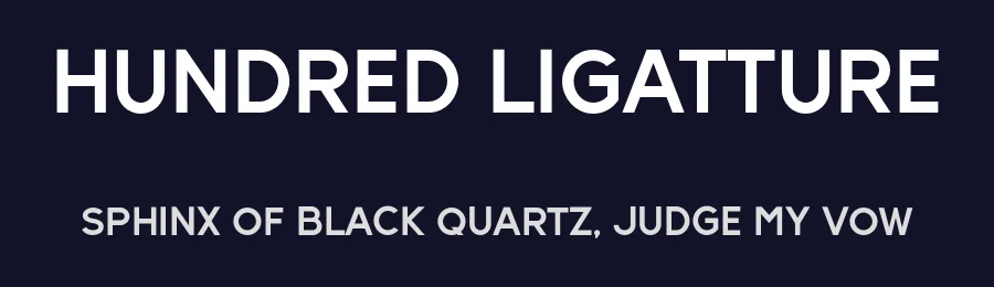 Hundred Ligatture by Patria Ari Typestudio — Sans Serif Font — thumbnail 2